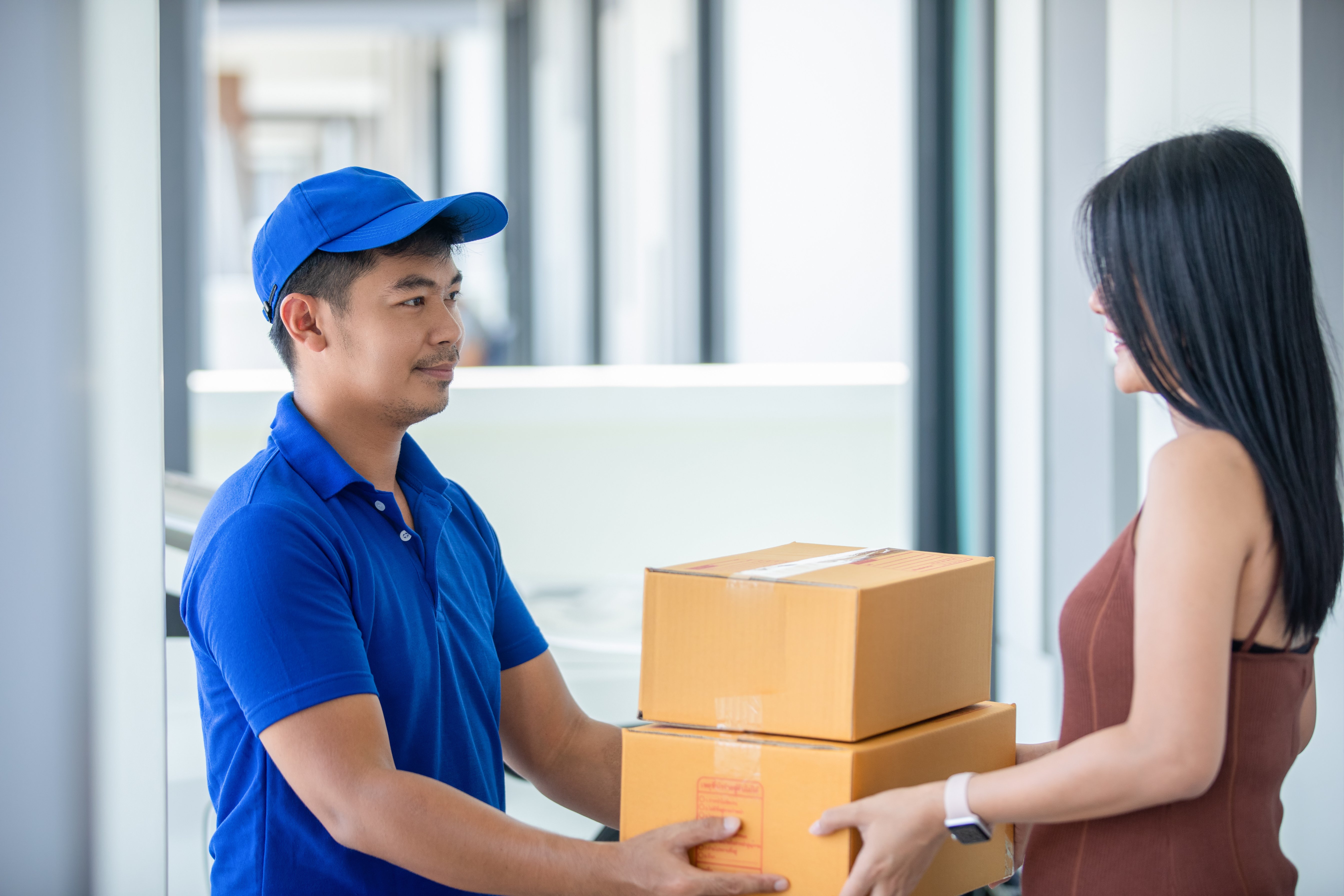 Delivery Man with Parcel